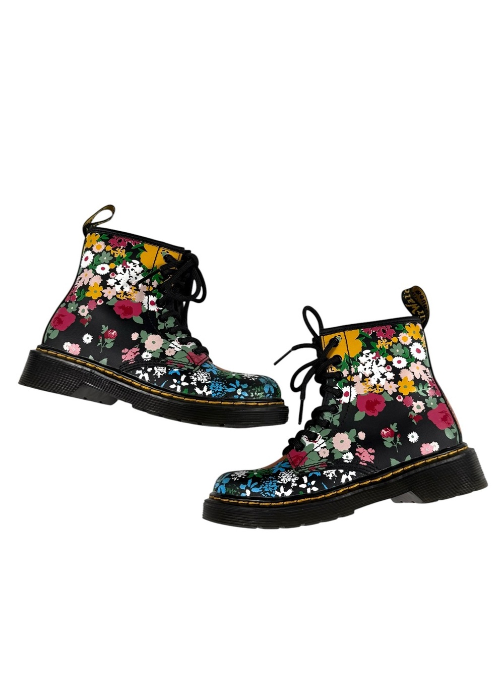 Dr. Martens Floral Mash Up Boots, 1460J, 12